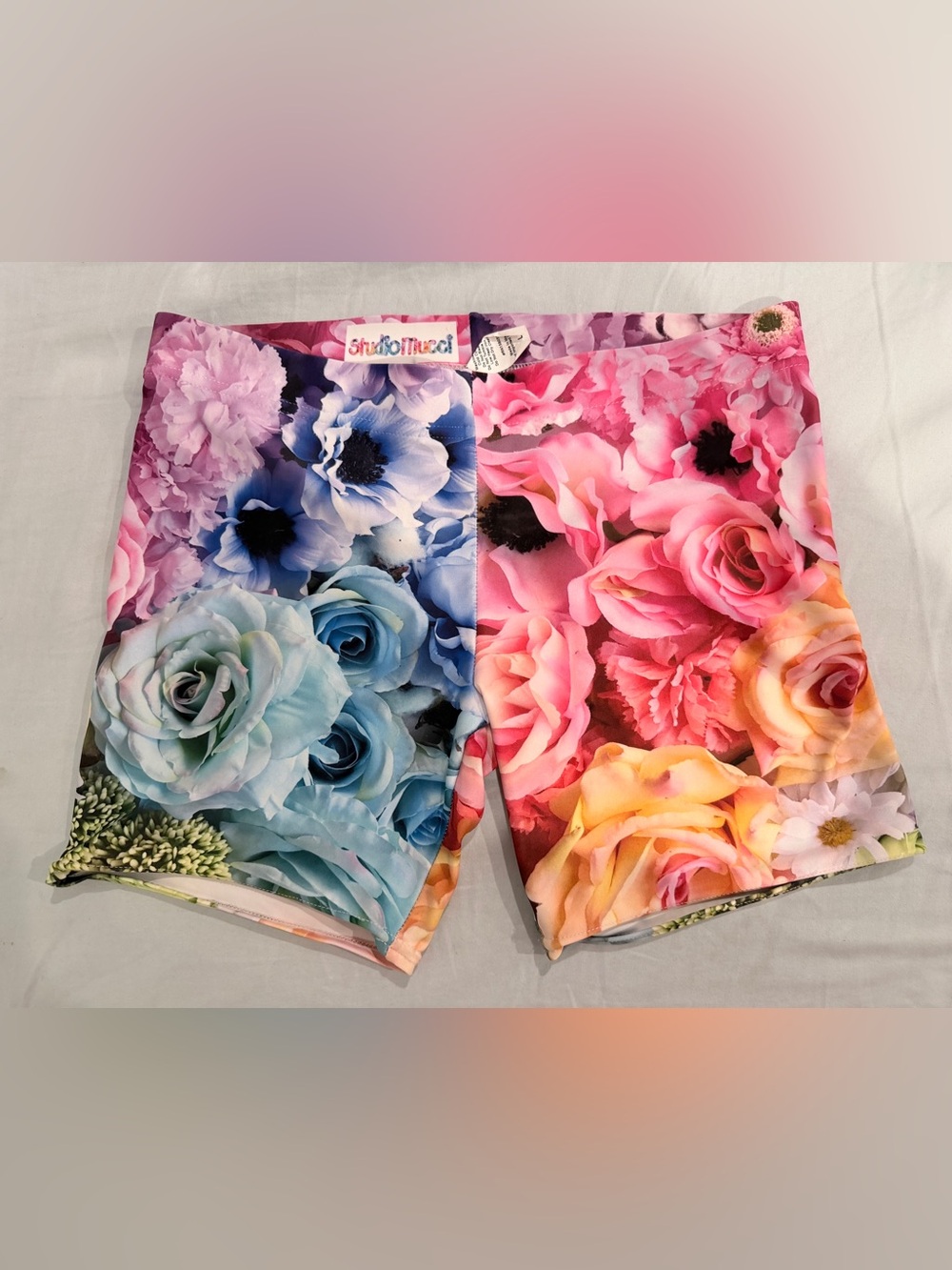 Studio Mucci Floral Print Athletic Biker Shorts